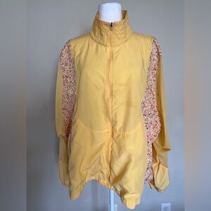Nike Yellow Bomber Jacket with Floral Panels